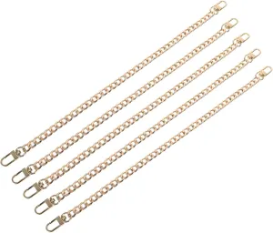 Veemoon 5pcs Handbag Chain Straps Metal Bag Shoulder Straps DIY Bag Accessories Replacement Chain for Handbags