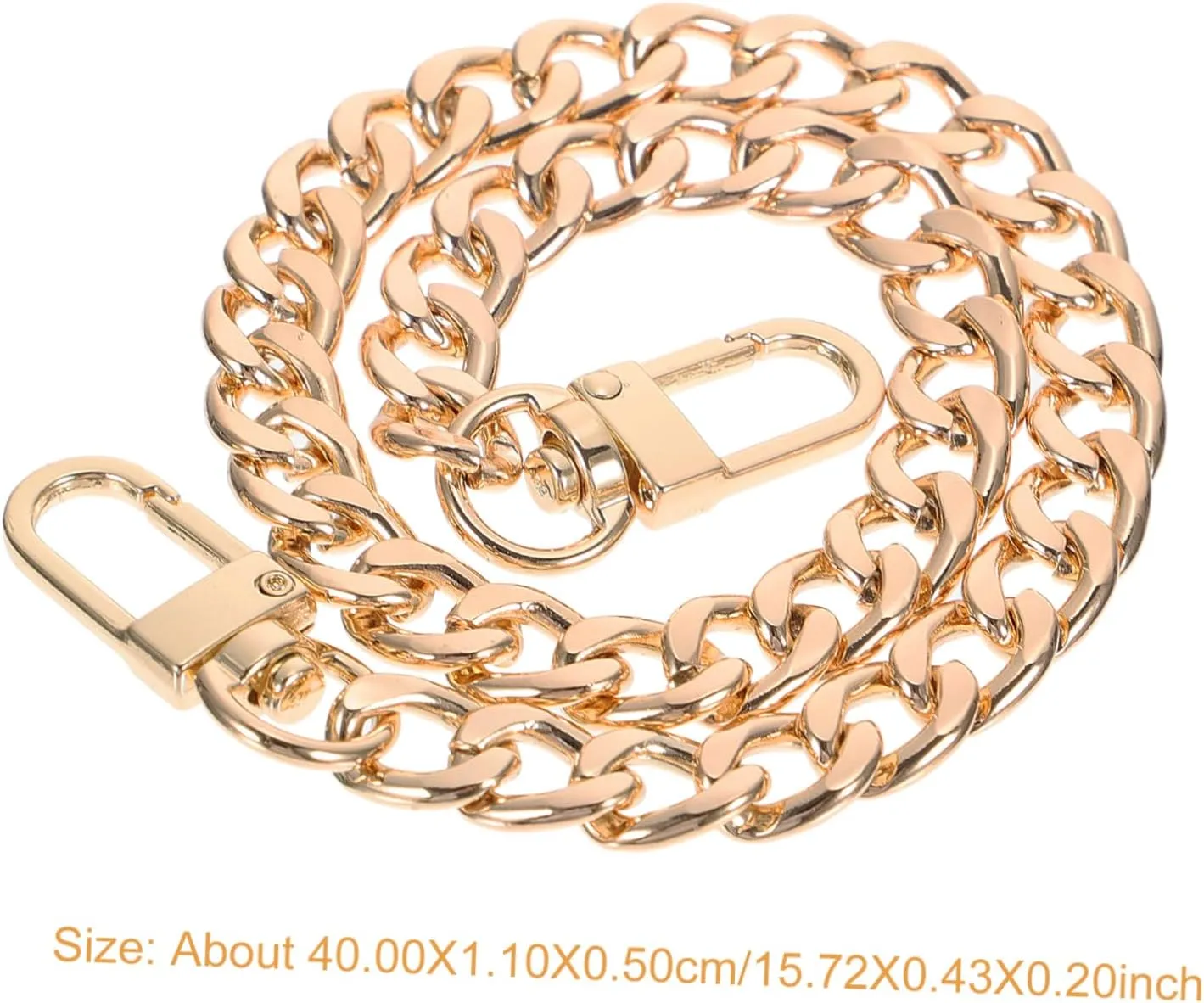 Veemoon 5pcs Handbag Chain Straps Metal Bag Shoulder Straps DIY Bag Accessories Replacement Chain for Handbags