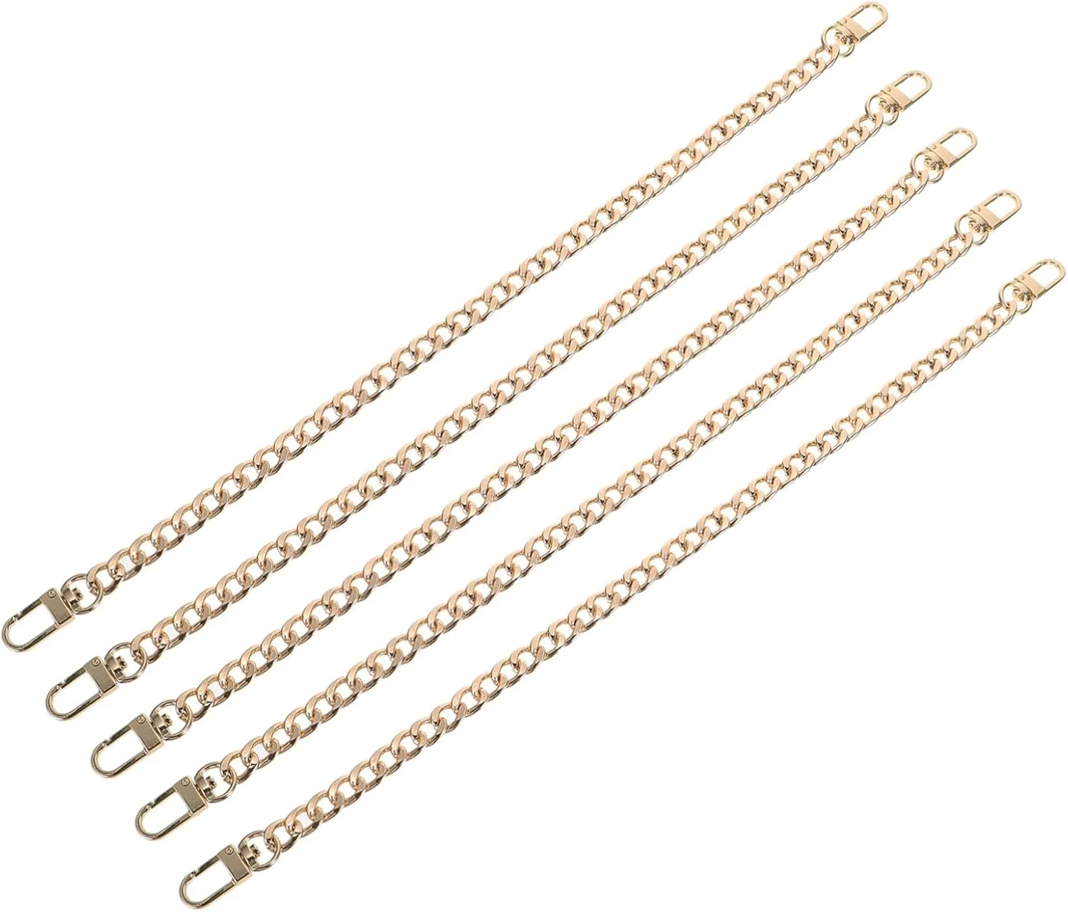 Veemoon 5pcs Handbag Chain Straps Metal Bag Shoulder Straps DIY Bag Accessories Replacement Chain for Handbags
