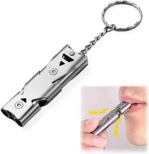 Venzina® Emergency Whistles Lifeguard Safety Whistle with Keychain, Kids Rescue Signaling Loud Survival Whistle for Outdoor Hiking Camping Hunting Fishing Boating