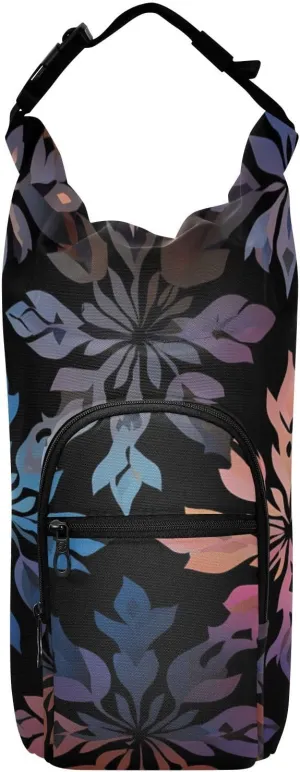 Versatile Insulated Water Bottle Bag, Fits 20oz-40oz Bottles, Lightweight & Adjustable for Commuting, Travel, Hiking & Outdoor Adventures, Ethnic Motif (3)