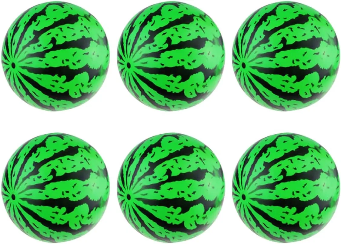 VICASKY 6Pcs Inflatable Watermelon Beach Balls for Beach Parties Fun Inflatable Ball for Adults Summer Pool Game Accessory