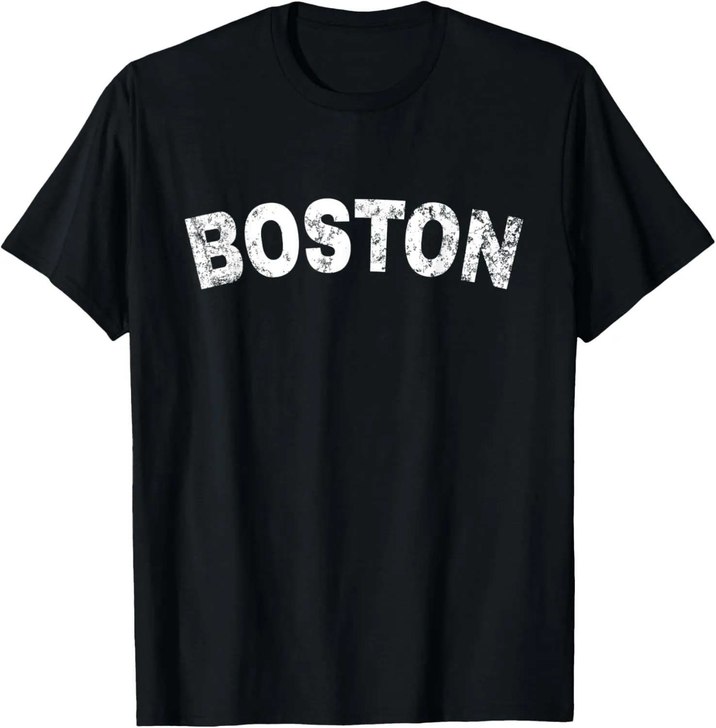 Vintage Boston White Text Apparel T-Shirt
