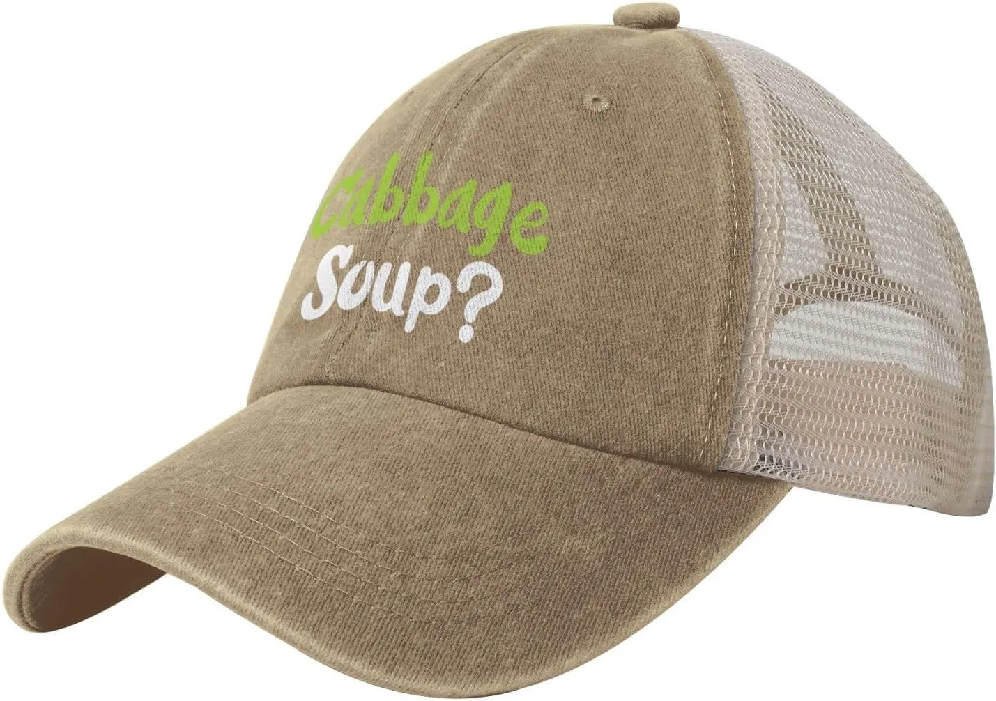 Vintage Cabbage Soup Baseball Cap for Men Women Hats Cotton Breathable Mesh Cap