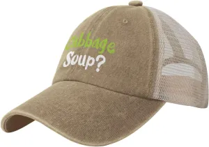Vintage Cabbage Soup Baseball Cap for Men Women Hats Cotton Breathable Mesh Cap