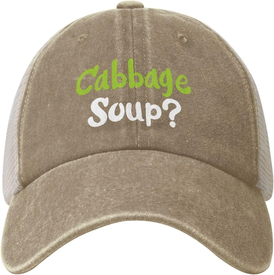 Vintage Cabbage Soup Baseball Cap for Men Women Hats Cotton Breathable Mesh Cap