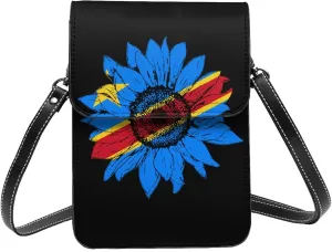 Vintage Sunflower Finnish Finland Flag Small Crossbody Purse Cell Phone Bag for Women