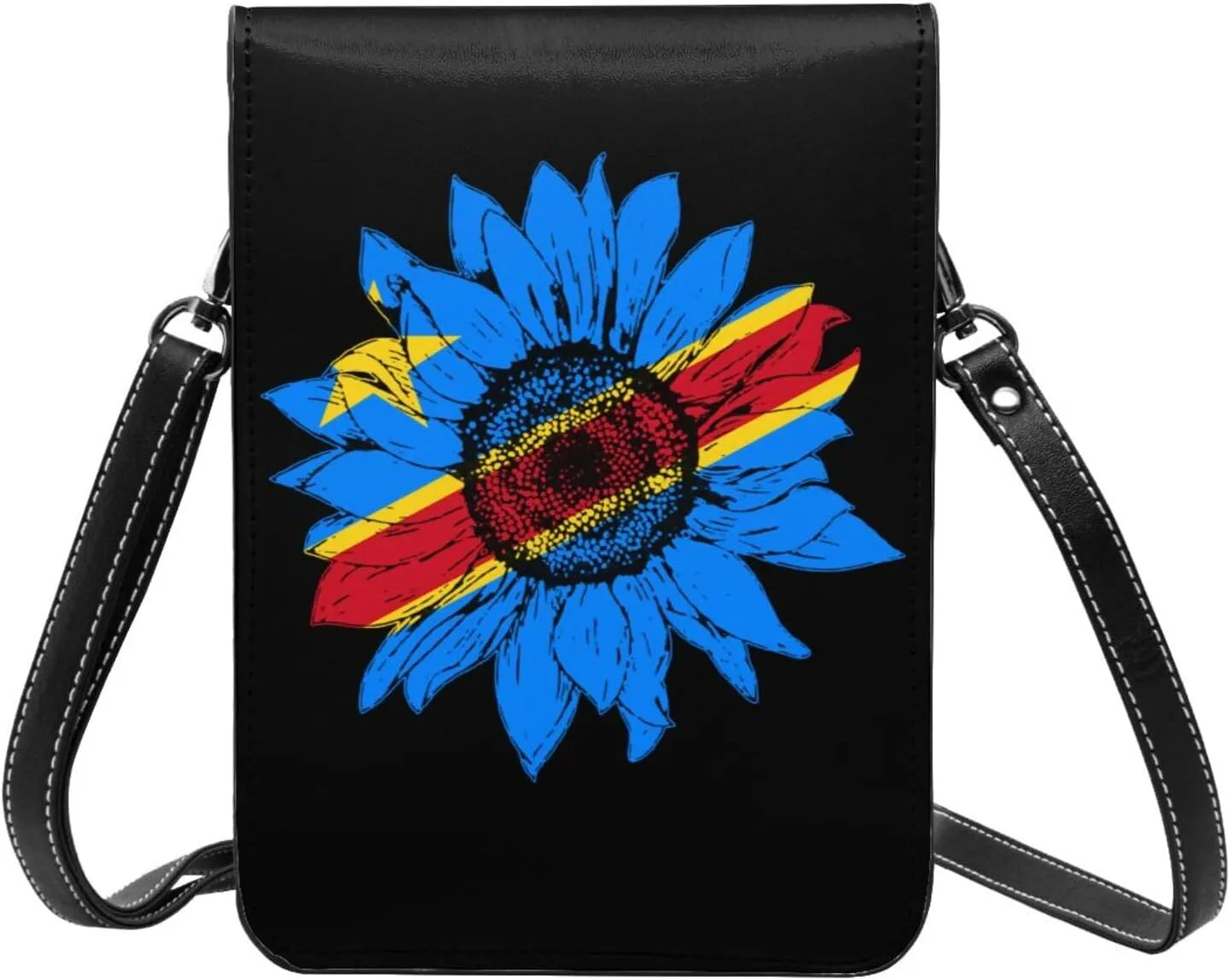 Vintage Sunflower Finnish Finland Flag Small Crossbody Purse Cell Phone Bag for Women