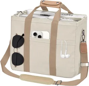 VOFANK Canvas Tote Bag for Women with Zipper and Compartments Large Work Bible Bag Crossbody Shoulder Bag Travel Handbag