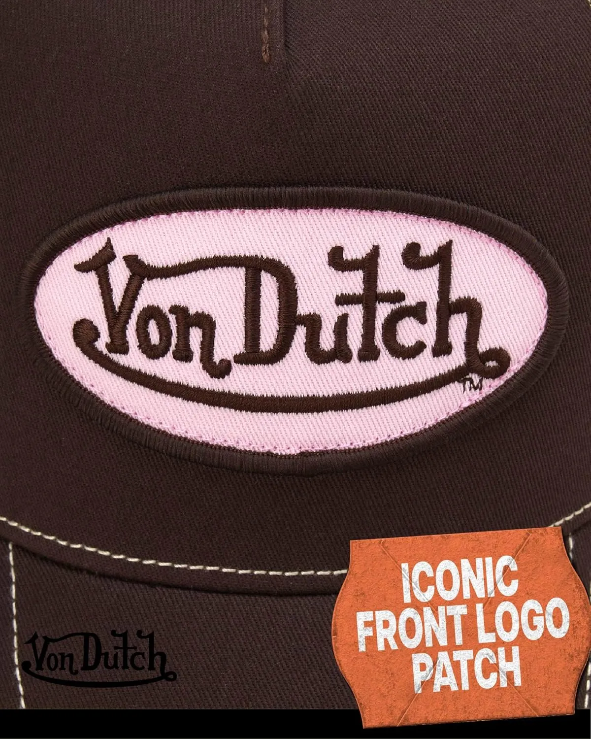 Von Dutch Unisex Trucker Hat - Curved Bill Mesh Back Retro Classic Adjustable Snapback Baseball Cap for Men and Women