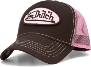 Von Dutch Unisex Trucker Hat - Curved Bill Mesh Back Retro Classic Adjustable Snapback Baseball Cap for Men and Women
