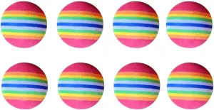 VOSAREA 8pcs Sponge Ball Rainbow Ball Practice Ball Training Ball Toy Ball Pet