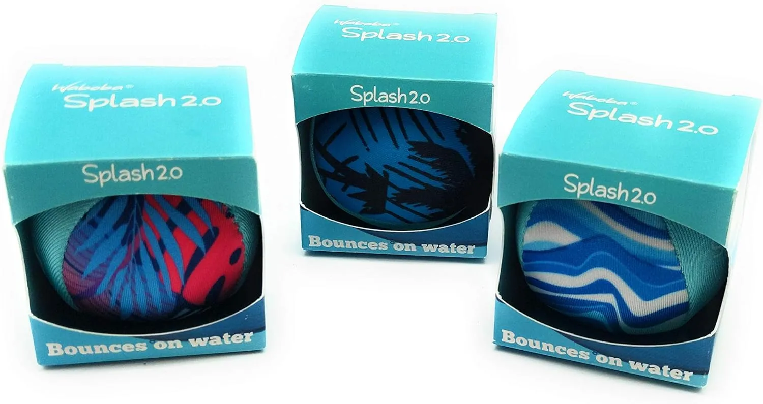 Waboba Splash Ball 2.0 - Water Bouncing Ball (Colors May Vary)