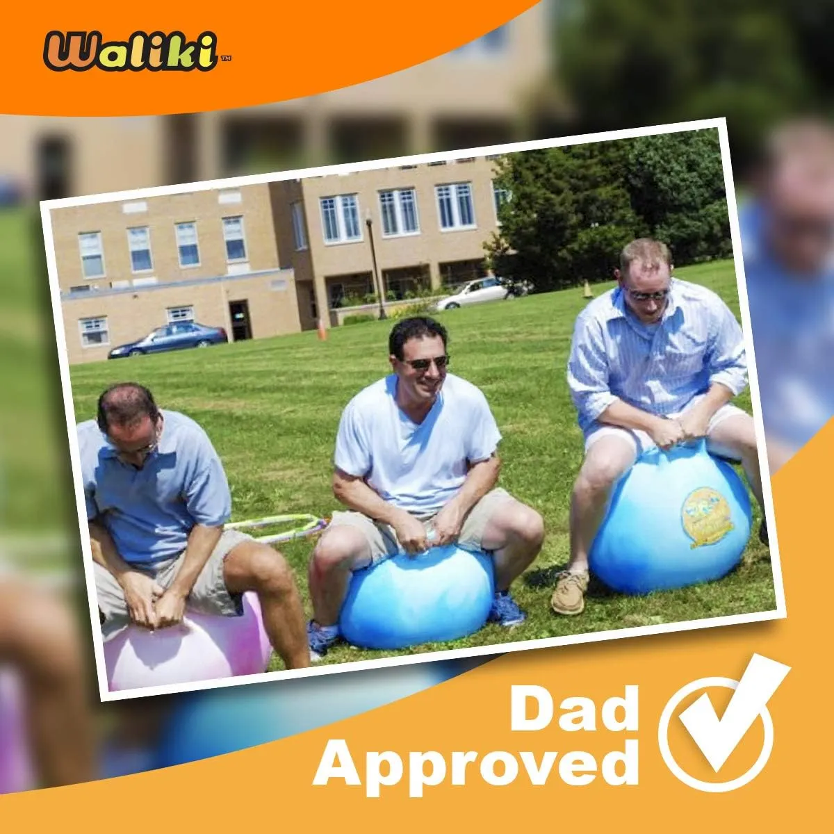 WALIKI Hopper Ball for Adults | 29-Inch Hippity Hop Ball | Jumping & Hopping Ball for Mom, Dad, Grandparents, and Fun Races | Tie-Dye