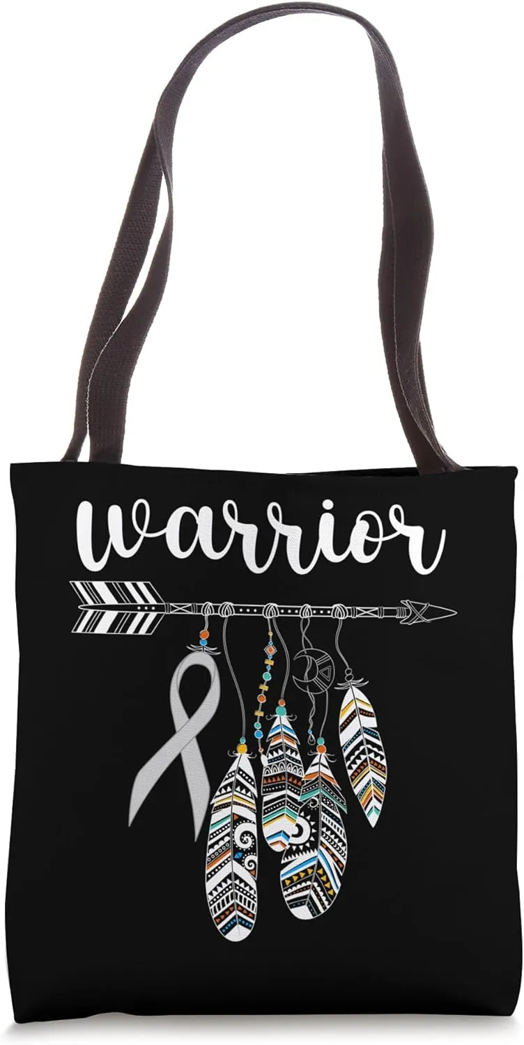 Warrior Survivor Fighter Pearl Ribbon Warrior Lung Cancer Tote Bag