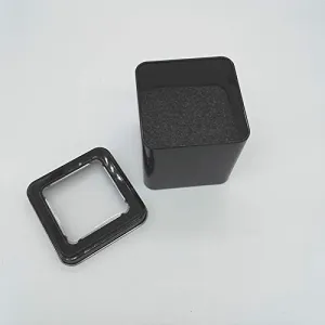 Watch Box Storage Case Iron Metal Transparent Window Top Display Gifts TIn F20173600