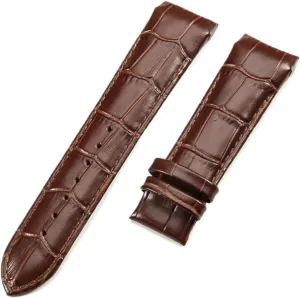 Watch Strap Compatible with Tissot 1853 Couturier T035 Genuine Leather Band T035410 T035407 T035617(Brown-no Buckle,22mm)
