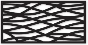 Wave Decorative Lattice, Privacy Screen, Deck Skirting, Multi-use Panel (2 ft. x 4 ft., Black, 1)