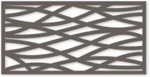 Wave Decorative Lattice, Privacy Screen, Deck Skirting, Multi-use Panel (2 ft. x 4 ft., Warmstone, 1)