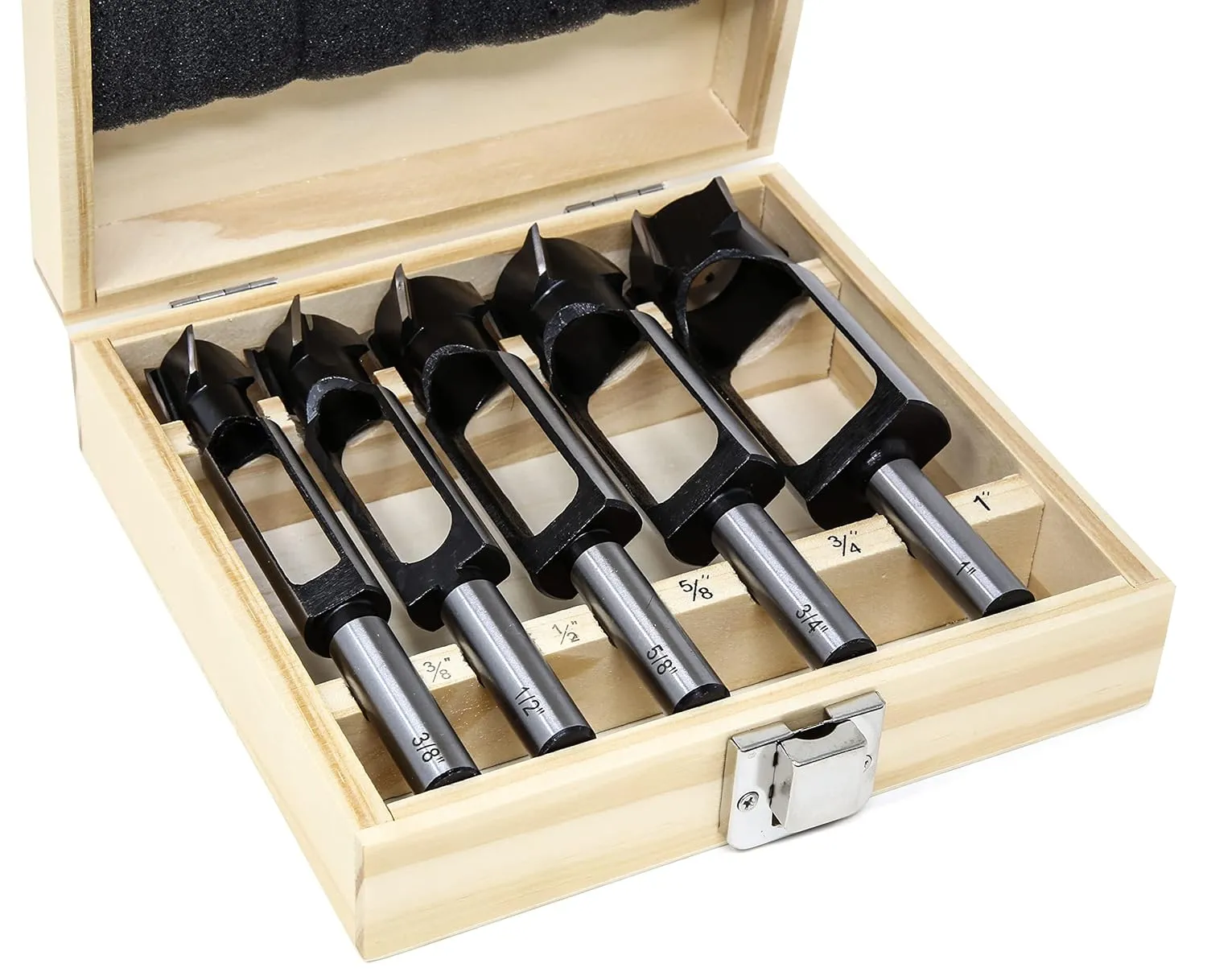 WEN DB051T 5-Piece Tenon and Deep Plug Cutter Drill Bit Set with Carrying Case