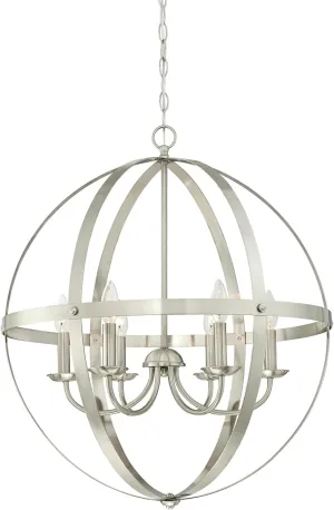 Westinghouse 6328300 Stella Mira Six-Light Indoor Chandelier, Brushed Nickel Finish, 6