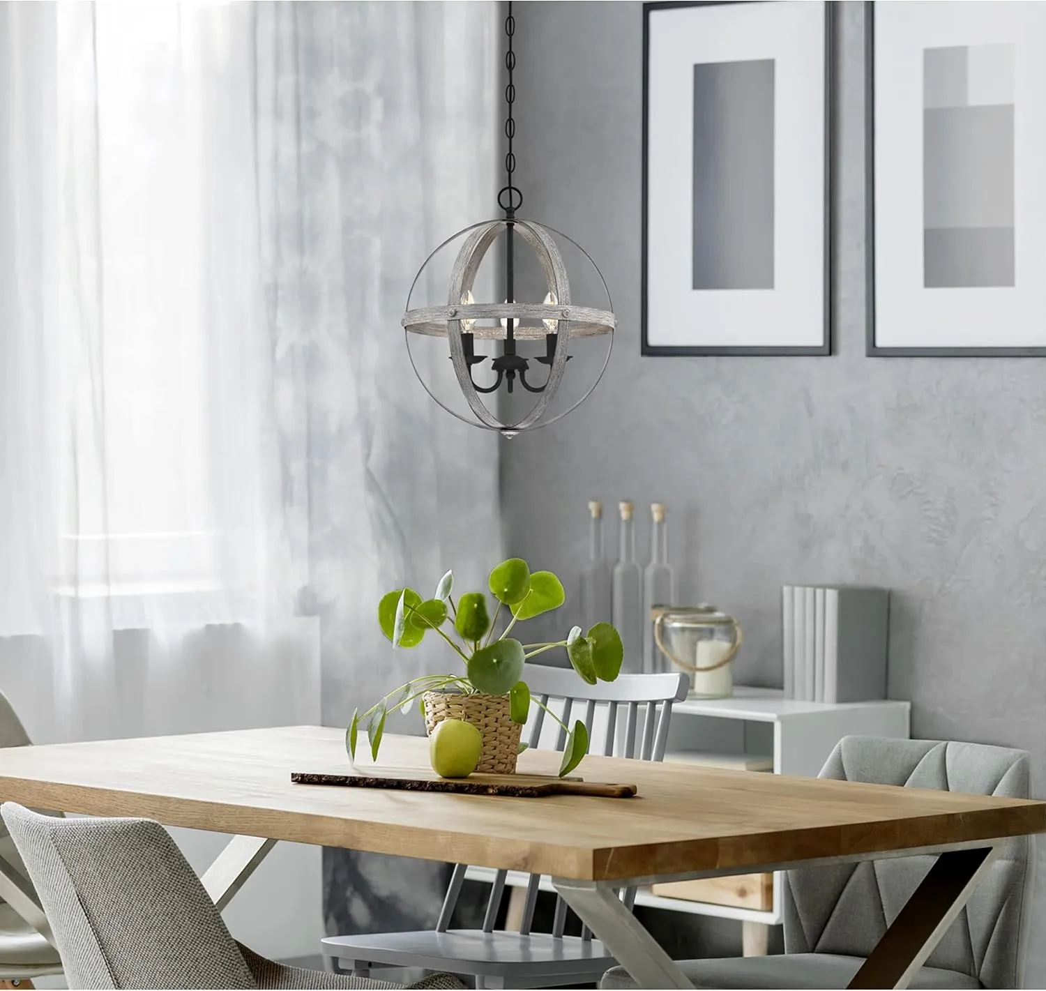 Westinghouse 6328300 Stella Mira Six-Light Indoor Chandelier, Brushed Nickel Finish, 6