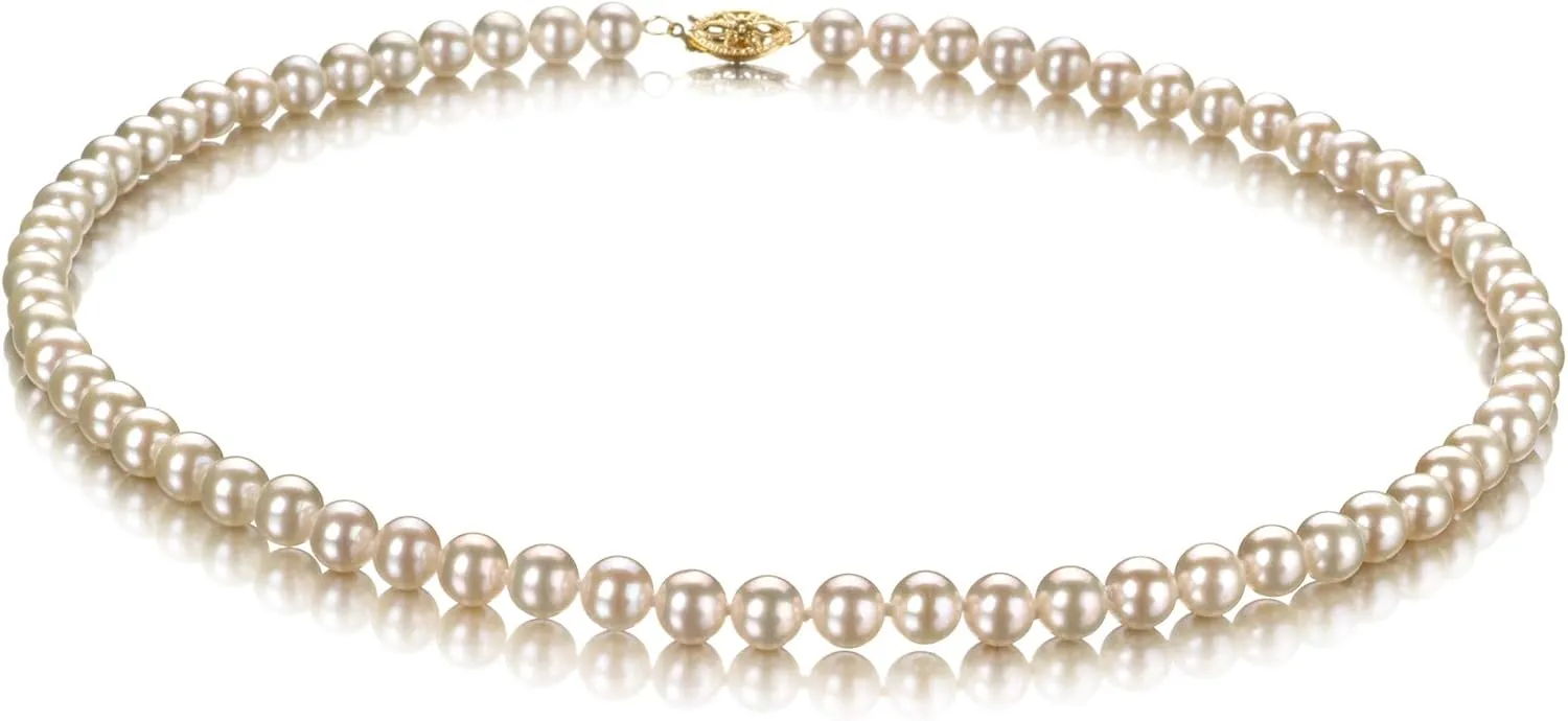 White 5-5.5mm AAAA Quality Freshwater Cultured Pearl Necklace for Women