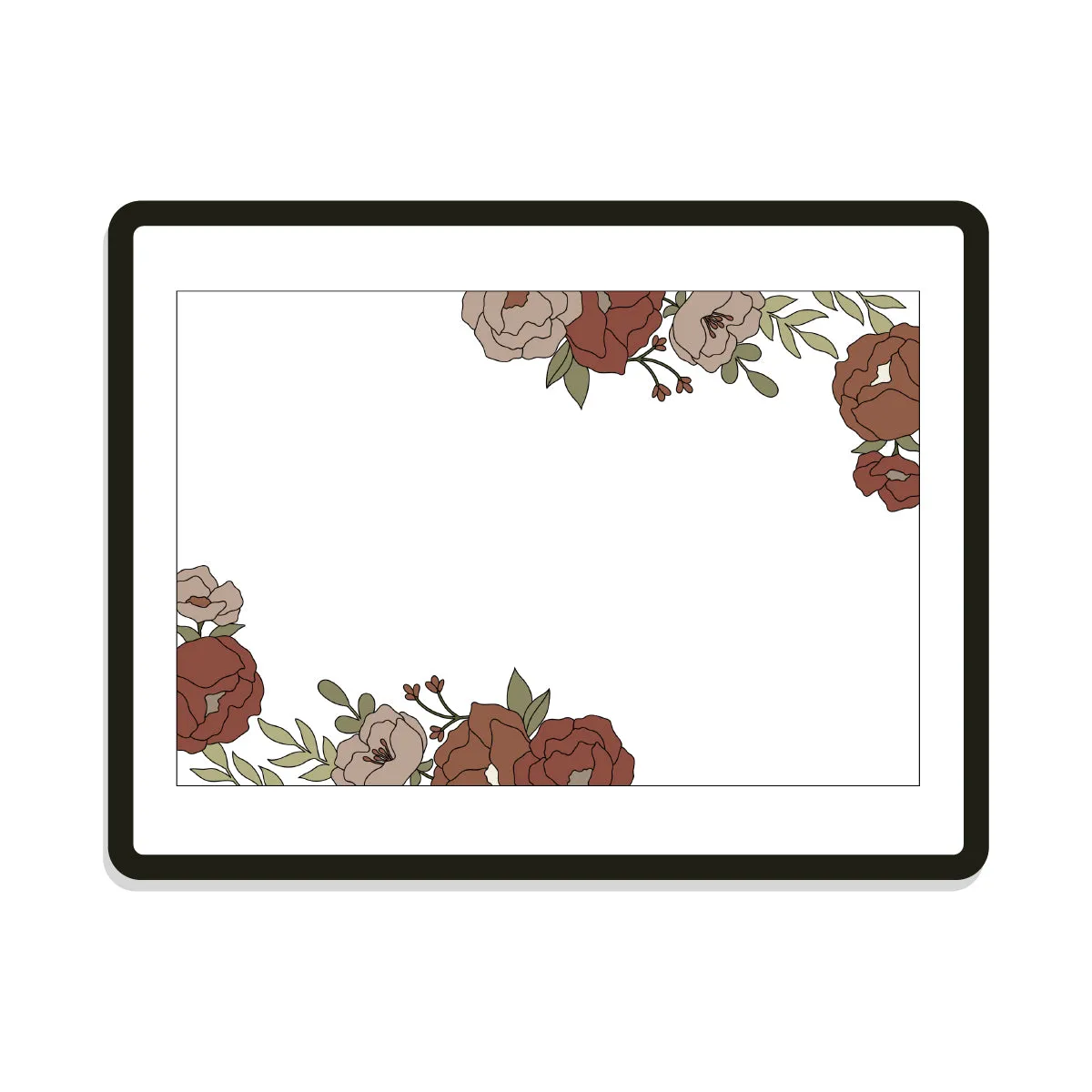 Whitney | Rectangle | Corner Floral