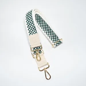 Wholesale: Woven Bag Strap Green & White