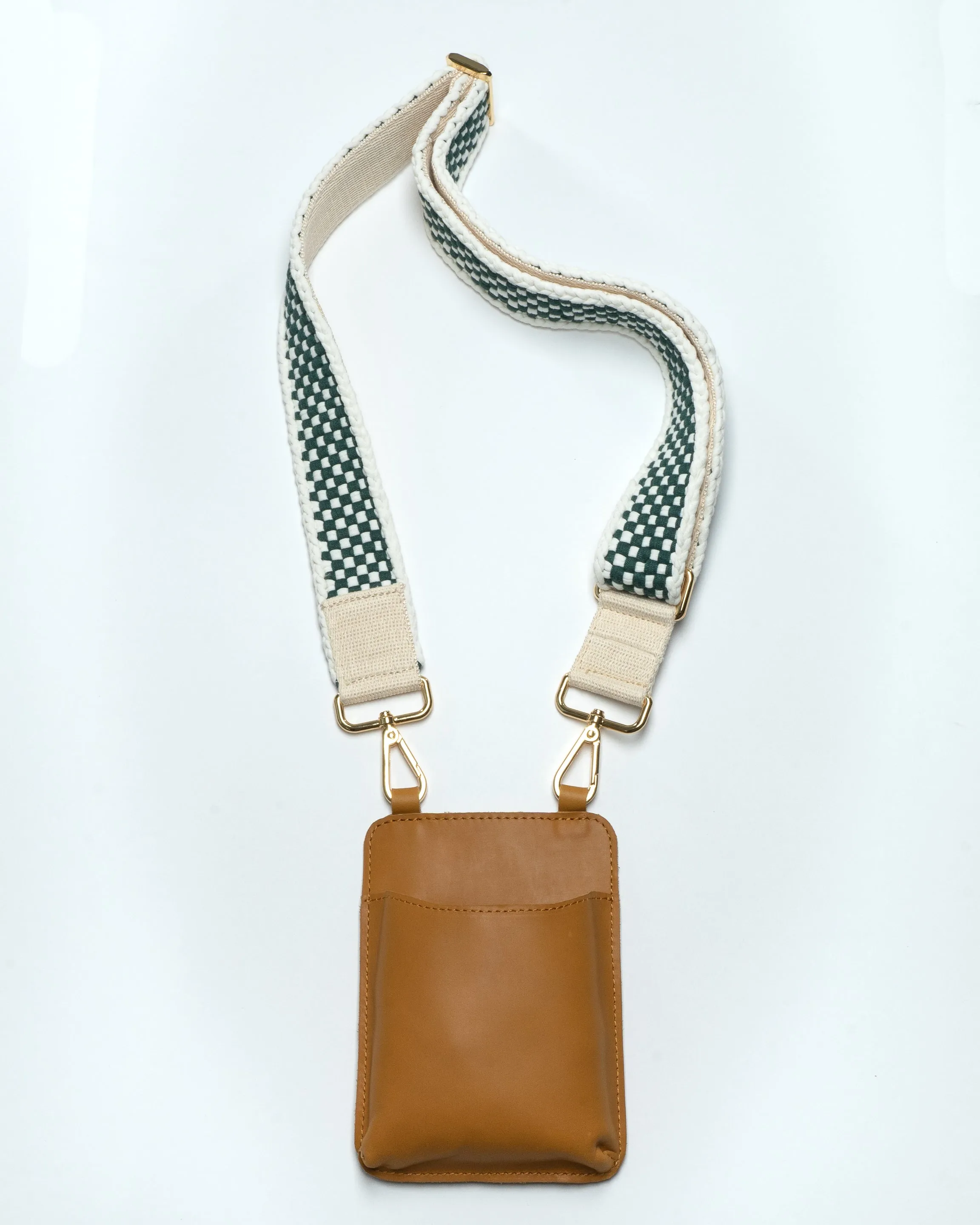 Wholesale: Woven Bag Strap Green & White