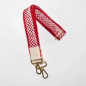 Wholesale: Woven Bag Strap Red & White