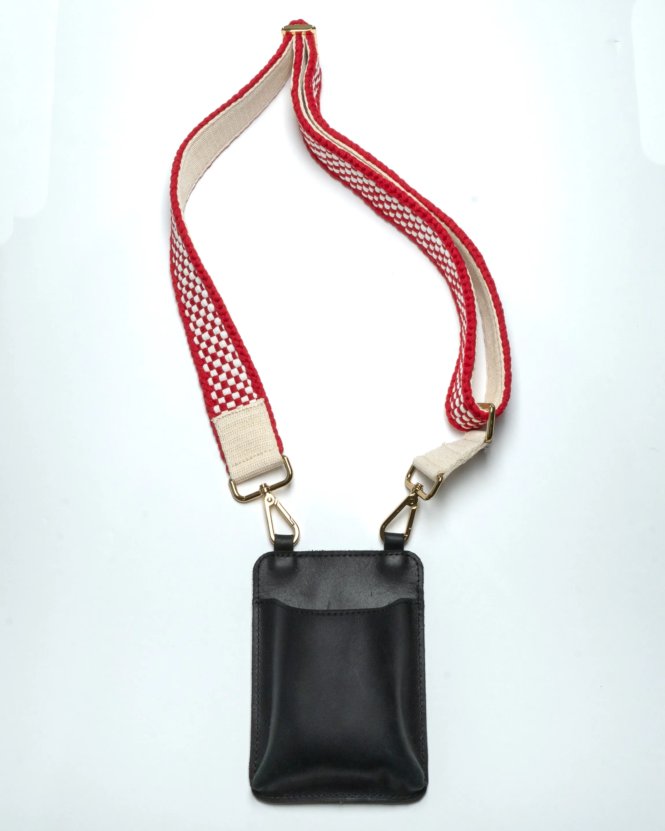 Wholesale: Woven Bag Strap Red & White