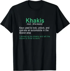 Wicked Smaht Best Khakis Funny Gift Boston tShirt T-Shirt