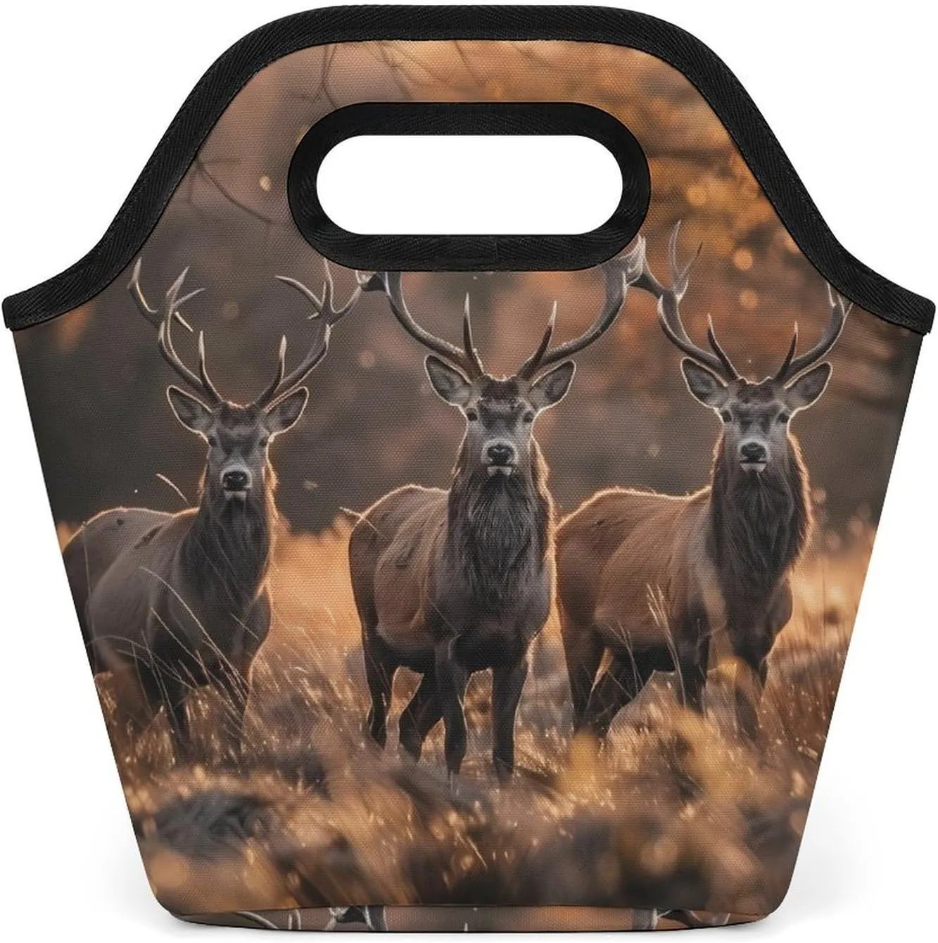 Wild Deer Reusable Grocery Bags Portable Lightweight Waterproof Shopping Tote Bag