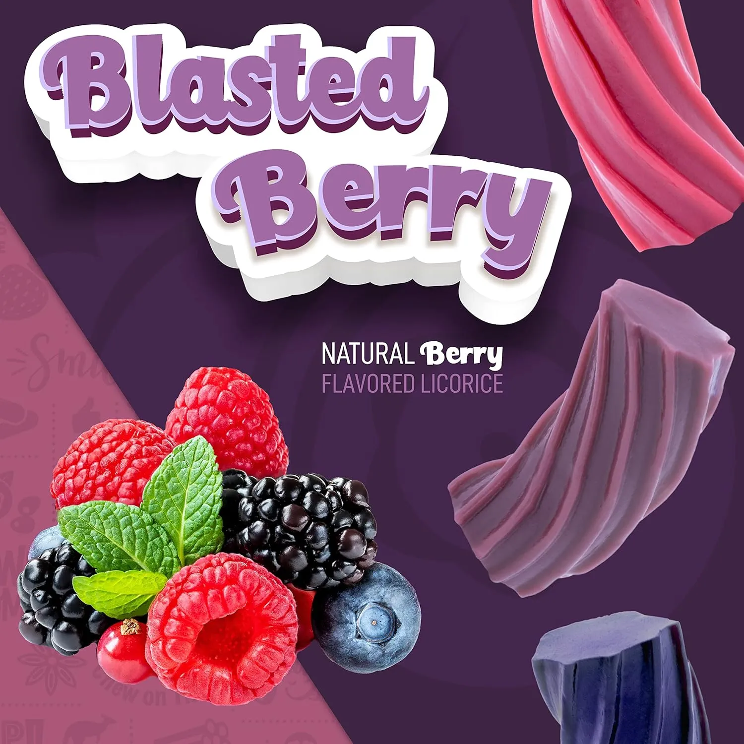 Wiley Wallaby Licorice 10 Ounce Classic Gourmet Soft & Chewy Australian Blasted Berry Candy Twists, 3 Pack