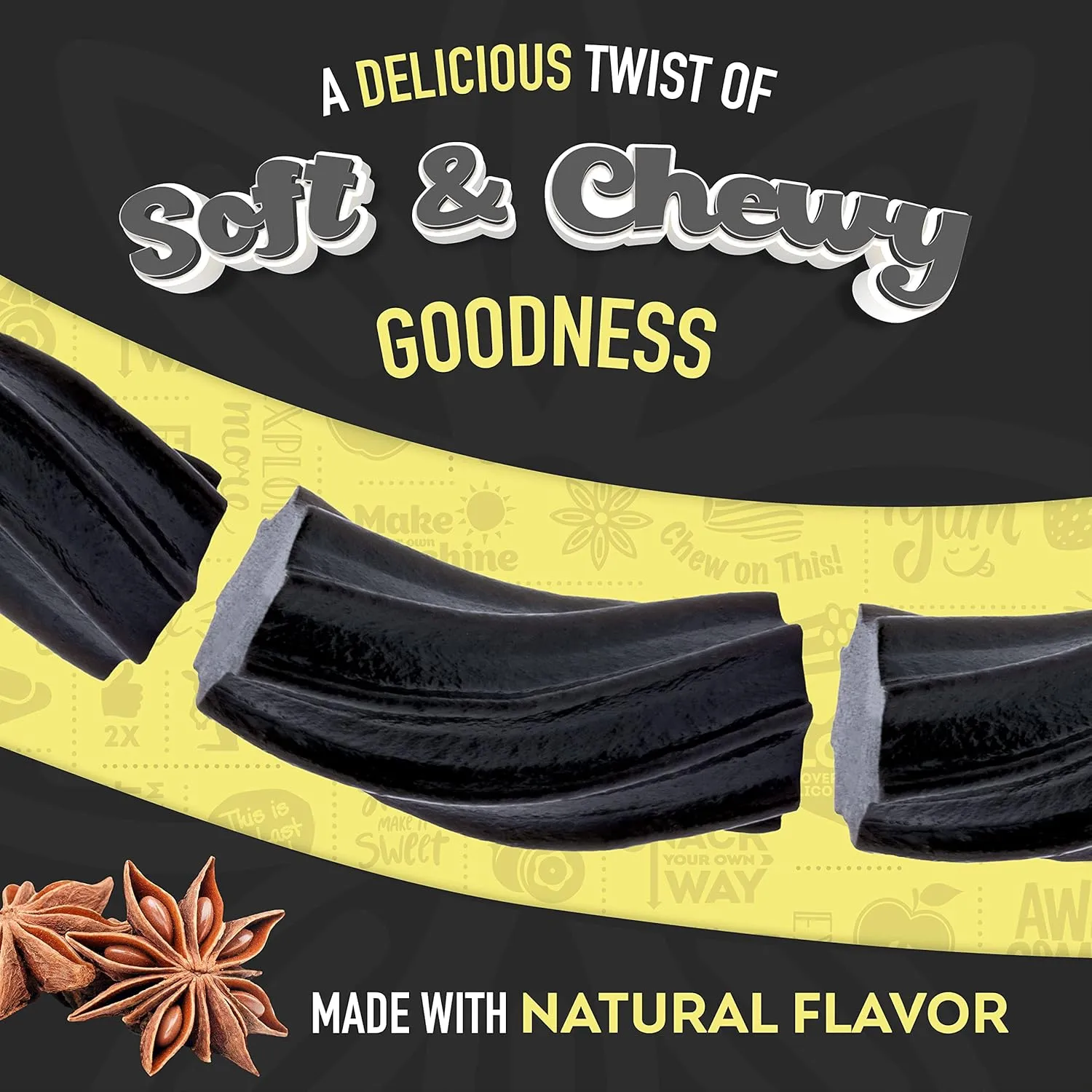 Wiley Wallaby Licorice 24 Ounce Classic Gourmet Soft & Chewy Australian Black Licorice Candy Twists, 1 Pack