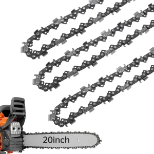 Windance 3 Pack, 20 Inch 0.325inch Pitch 0.058inch Gauge 72 Drive Link Chainsaw Chain Fit for Husqvarna/Dolmar/Jonsered, Heavy Duty Carbon Steel Saw Chain (20, Inches)