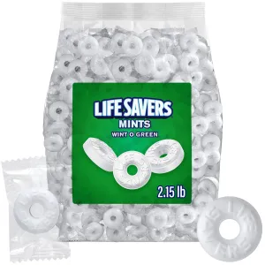 Wint O Green Hard Candy 2lb   2oz Bulk Pack of Mints Individually Wrapped Bulk Mints for Parties and Events Ideal Wintermint Candy for Refreshing Breath and Enjoyable Snacking