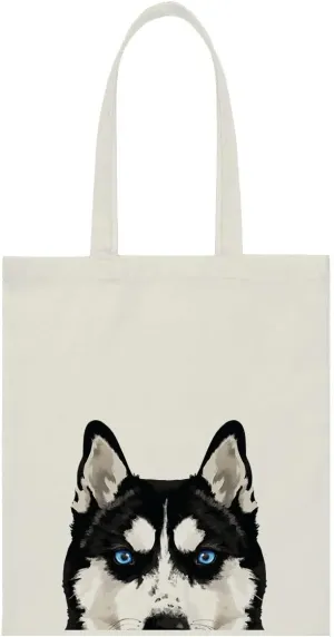 WIRESTER Canvas Tote Bag for Women & Girls - Beach, Grocery & Travel Tote - Cute Dog