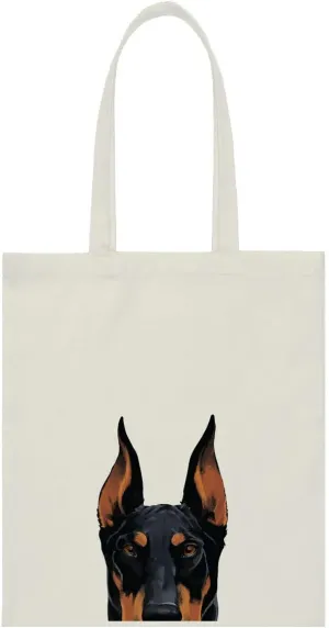 WIRESTER Canvas Tote Bag for Women & Girls - Beach, Grocery & Travel Tote - Cute Dog