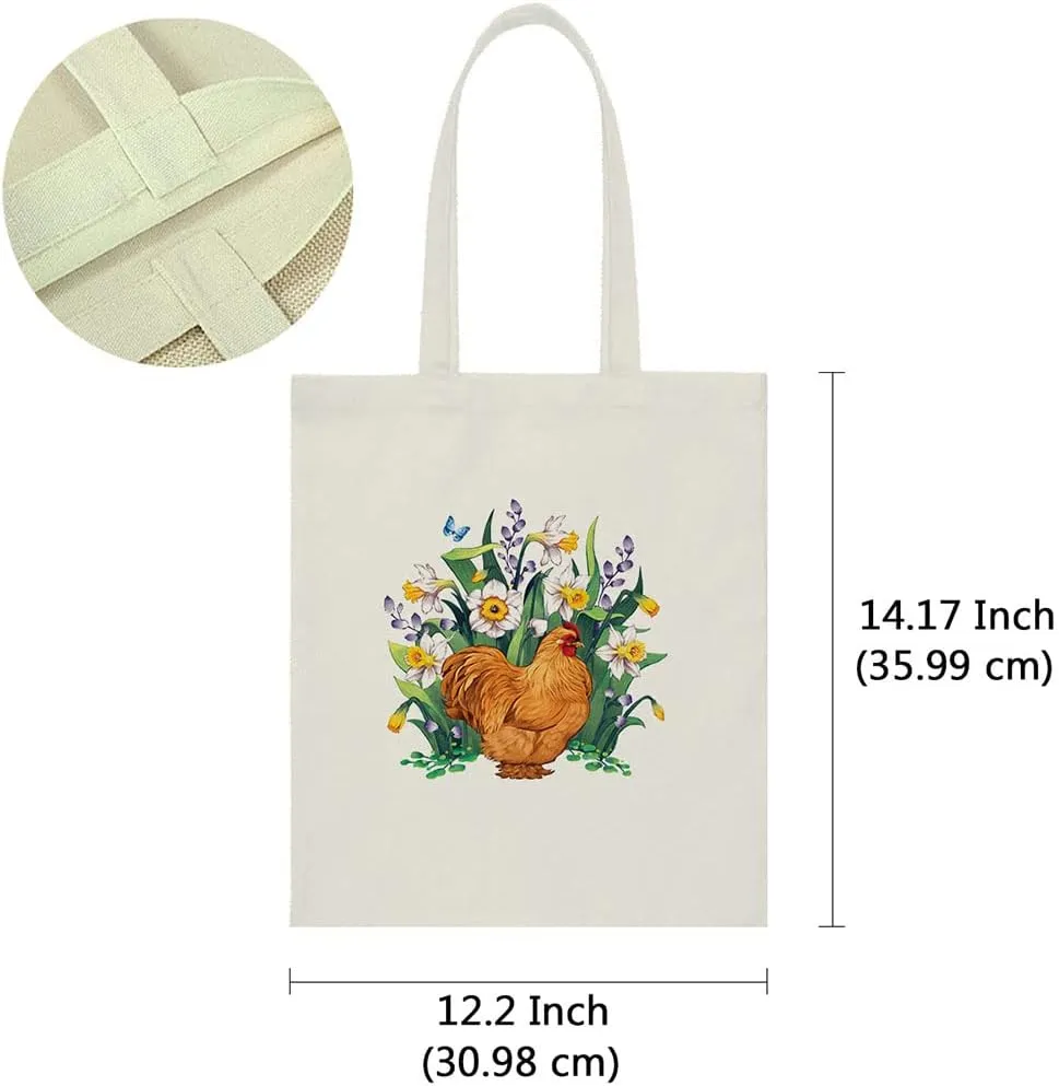 WIRESTER Reusable Canvas Tote Bag for Women Girls, Grocery Shopping Bag, Shoulder Bag, Travel Tote Bag, Dog Cat Animal