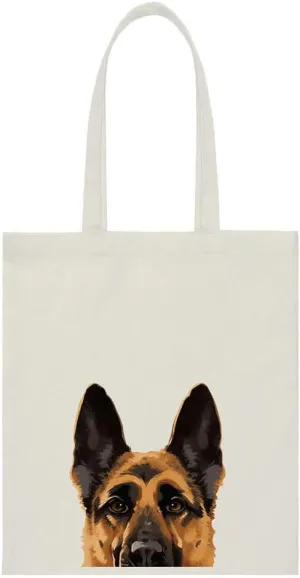 WIRESTER Reusable Canvas Tote Bag for Women Girls, Grocery Shopping Bag, Shoulder Bag, Travel Tote Bag, Dog Cat Animal