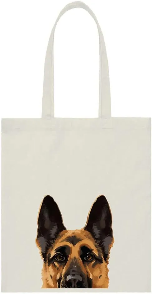 WIRESTER Reusable Canvas Tote Bag for Women Girls, Grocery Shopping Bag, Shoulder Bag, Travel Tote Bag, Dog Cat Animal
