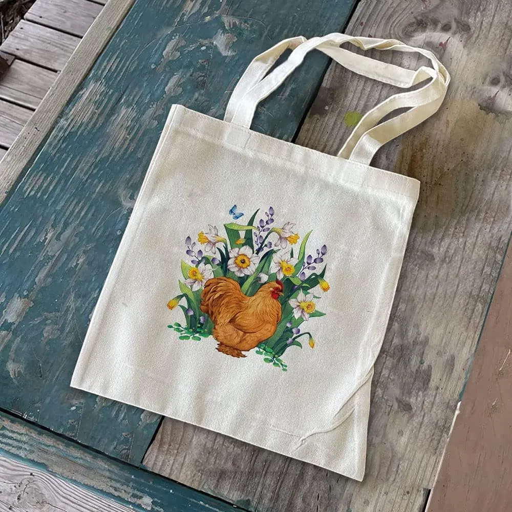 WIRESTER Reusable Canvas Tote Bag for Women Girls, Grocery Shopping Bag, Shoulder Bag, Travel Tote Bag, Dog Cat Animal