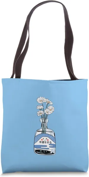 Wish You Good Luck, Kawaii Aesthetic, Calming Daisy Flowers Tote Bag