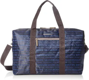 Women A Stylish Boston Bag with Jacquard Fabric Printed All Over