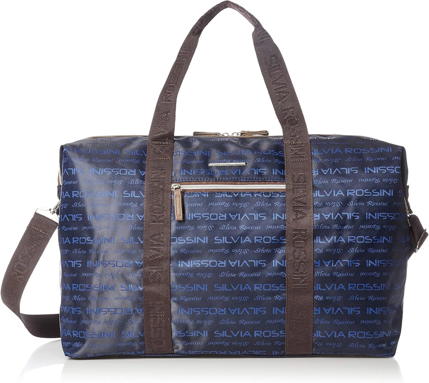 Women A Stylish Boston Bag with Jacquard Fabric Printed All Over