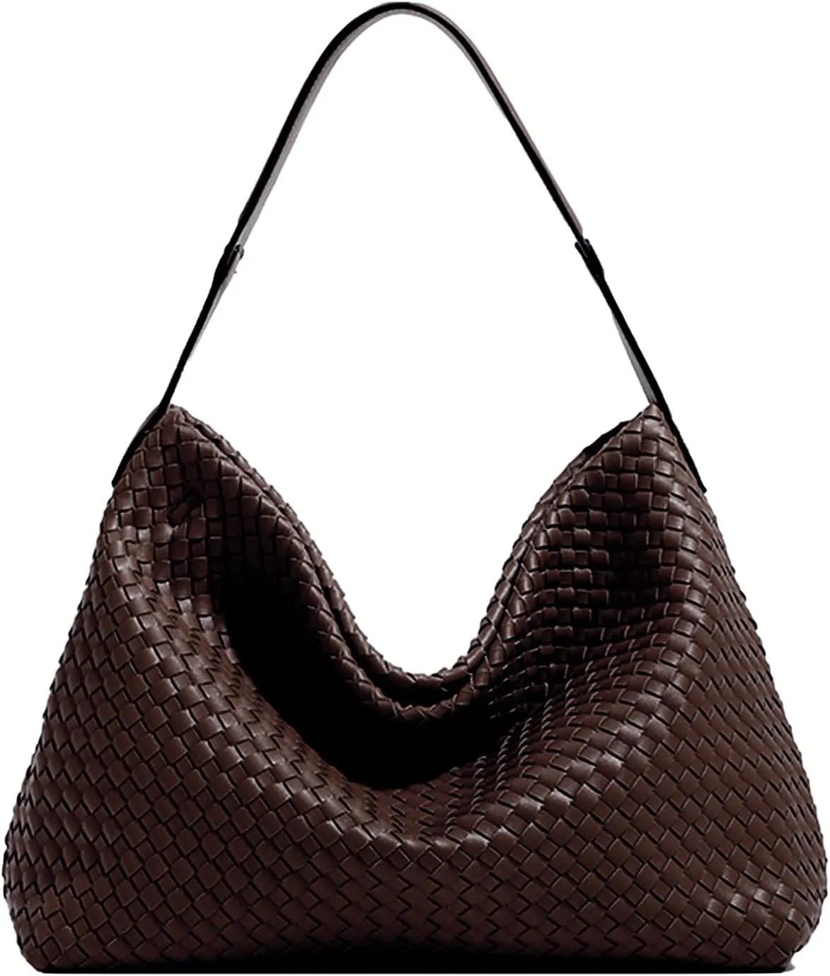 Women Boston Bag Woven Tote Vegan Leather Handbags Female Satchel Messenger Bag Fashion Shoulder Crossbody Bag Casual Hobo