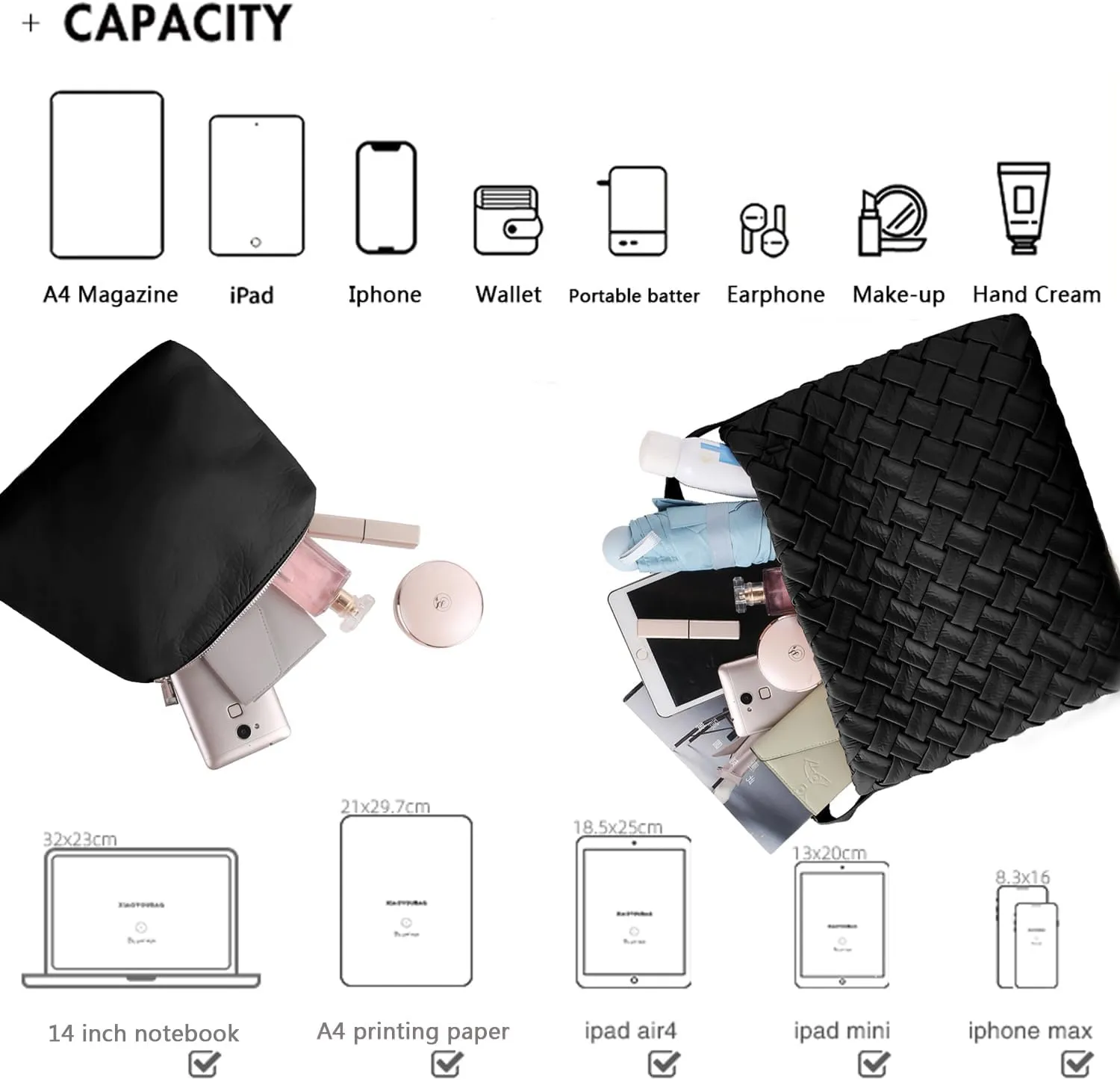 Women Boston Bag Woven Tote Vegan Leather Handbags Female Satchel Messenger Bag Fashion Shoulder Crossbody Bag Casual Hobo