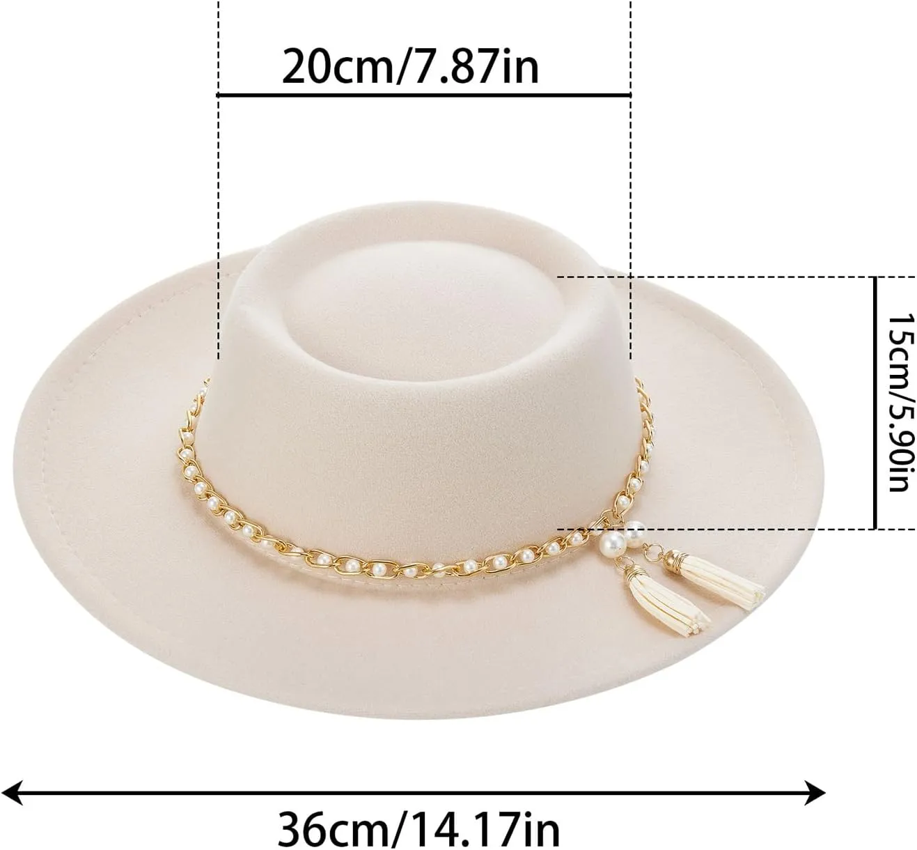 Women Classic Felt Church Hats British Style Wide Brim Top Fedora Hat Wedding Dress Up Jazz Cap Boater Hat